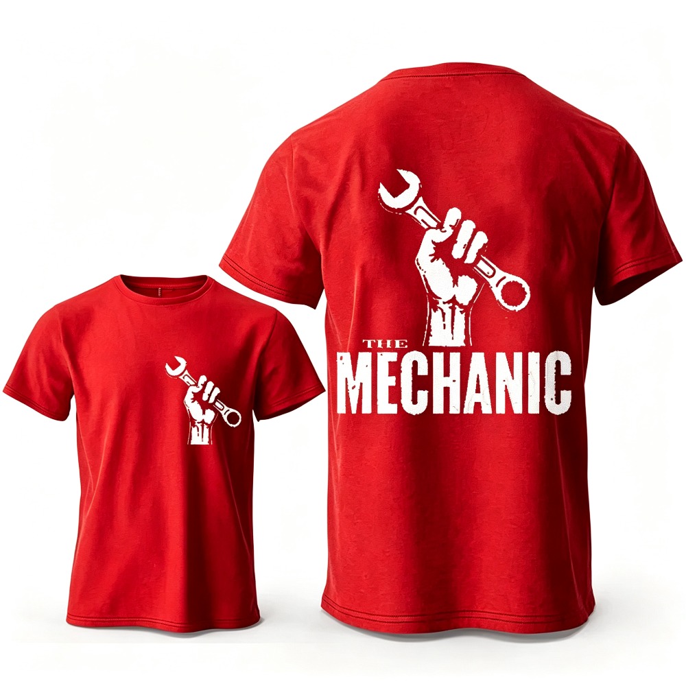 Street Fashion Now - 2026年最新 ユニセックス半袖Tシャツ レトロカーリペアガレージメカニックプリント カジュアルストリートファッション ギフトトップス