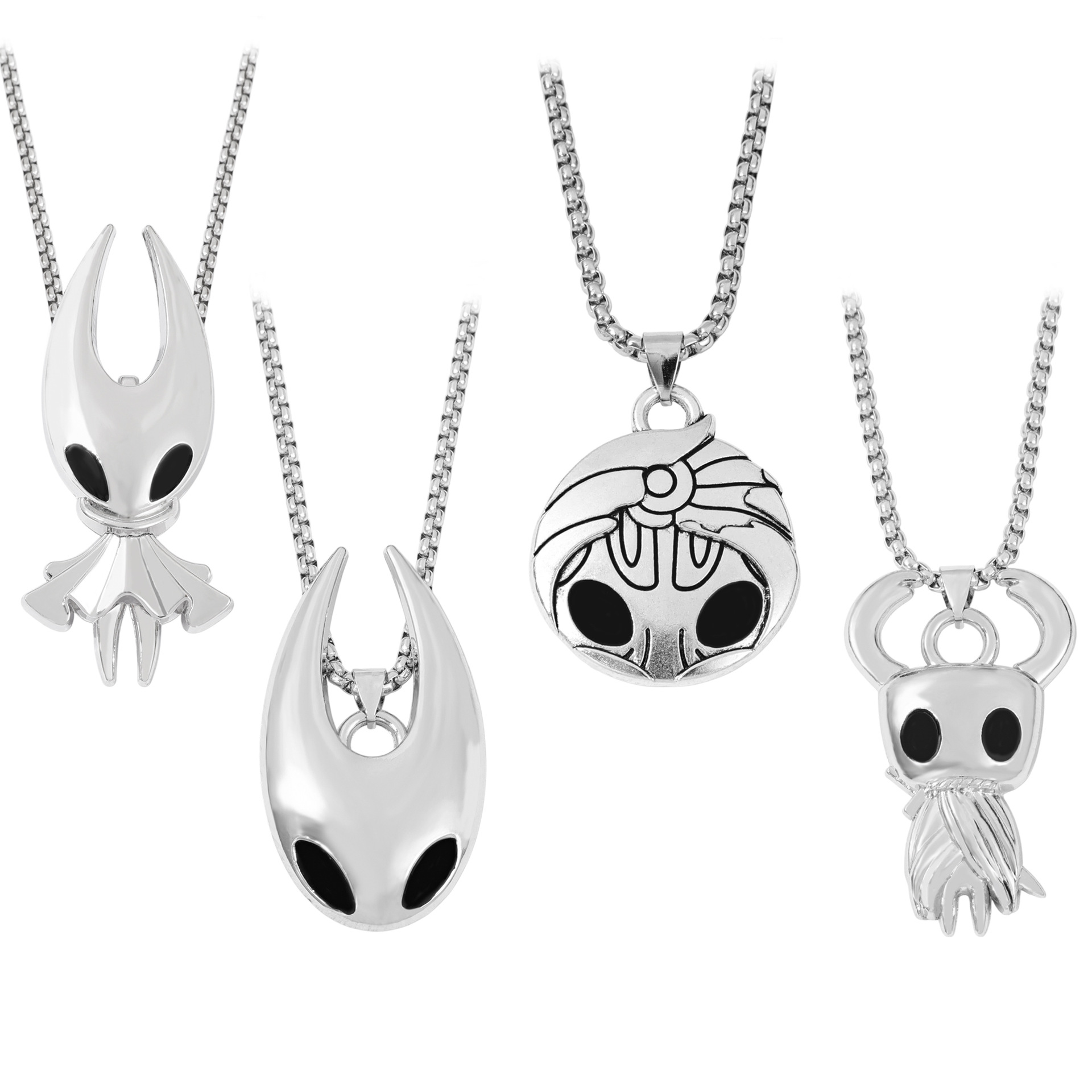 Street Fashion Necklace - ファッションゲームジュエリーアクセサリー、ホロウナイトをテーマにしたネックレス、人気ゲーム「シルクソング」のヒップホップネックレスアクセサリー