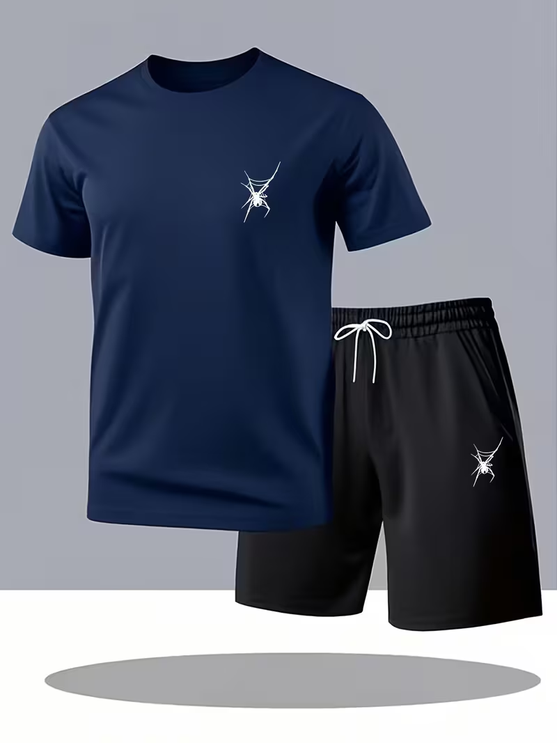 Street Summer Fashion - 新しいストリートトレンディメンズ夏通気性スポーツウェア半袖ショーツ軽量速乾性快適ファッショナブルスポーツ