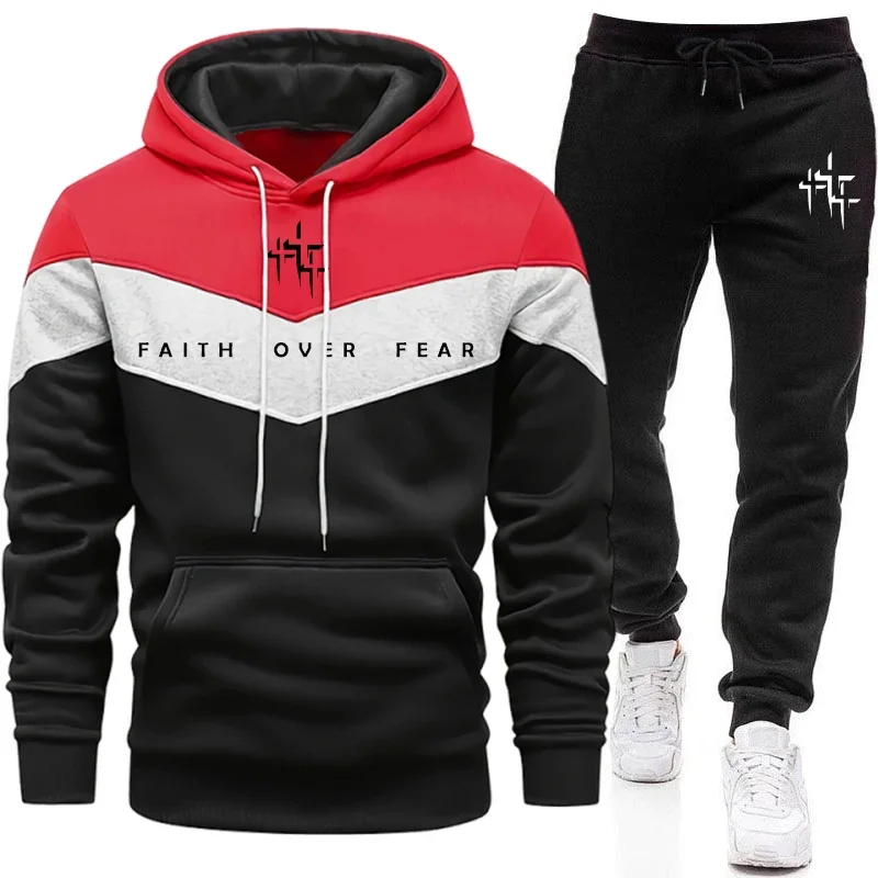 Faith Over Fear メンズ トラックスーツ フー - Street Fashion Outfit のレビューと価格