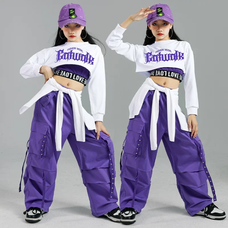 子供ストリートダンス衣装子供ストリートグループジャズ服セット - Street Fashion Outfit Girl のレビューと価格
