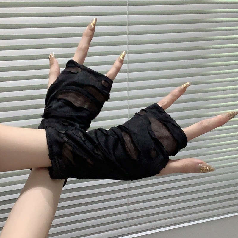Yueqiuガールズ風オルタナティブファッション、破れ加工メ - Street Fashion Outfit Girl のレビューと価格