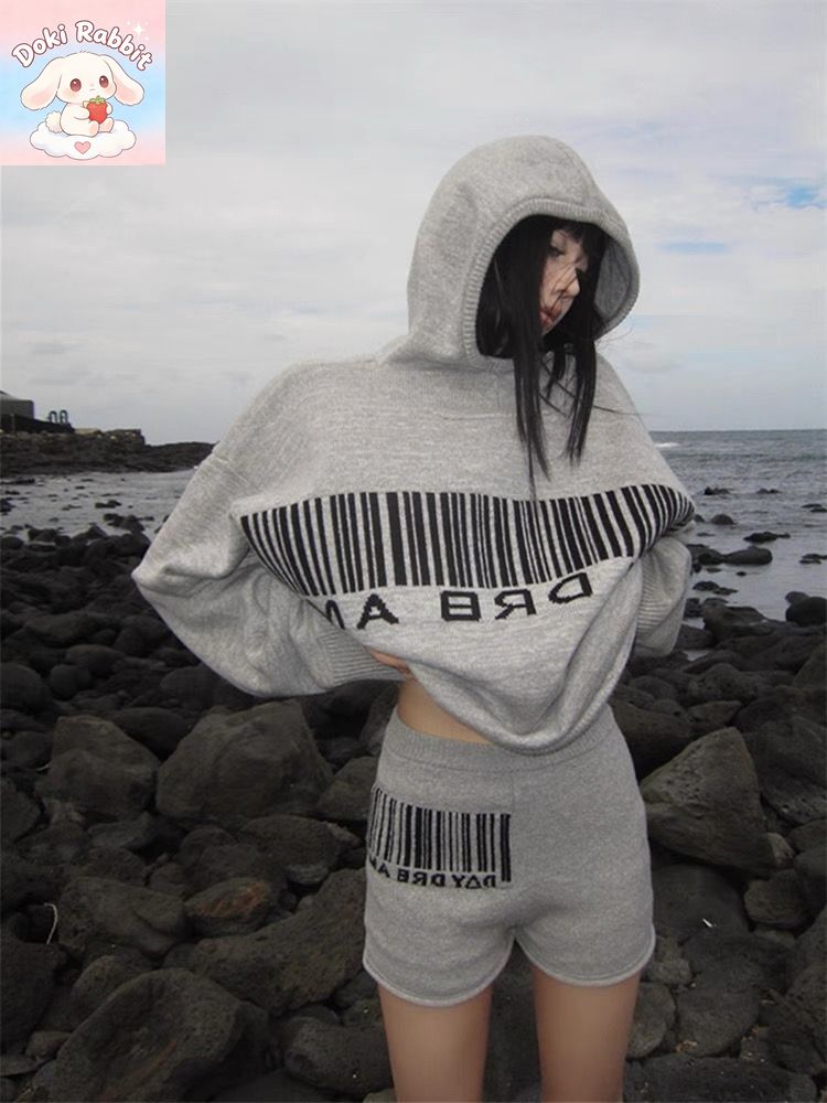 秋冬原宿ハイストリート2ピースセット レディース ニットトッ - Street Fashion Harajuku のレビューと価格