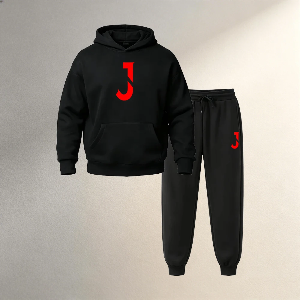 メンズセットアップ 2点セット 秋冬 スポーツカジュアル フ - Street Fashion Outfit のレビューと価格