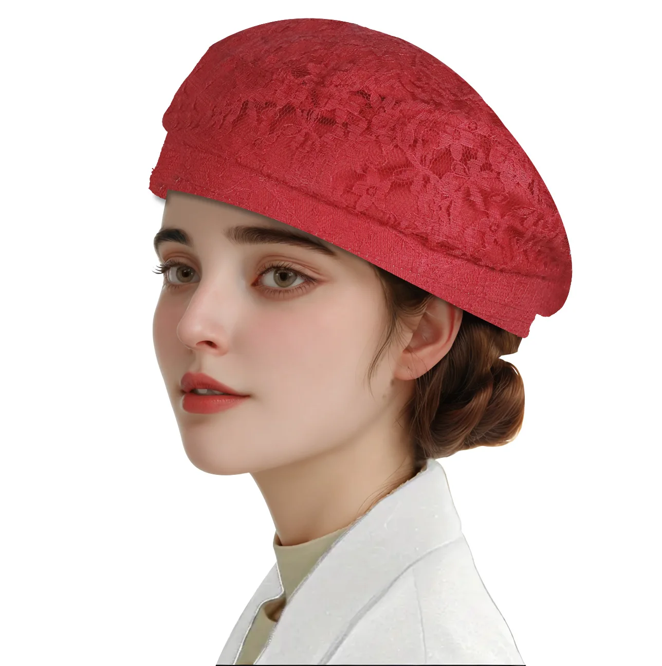 レースベレー帽 レディース 夏 ストリート撮影 ファッション - Street Fashion Shoot のレビューと価格