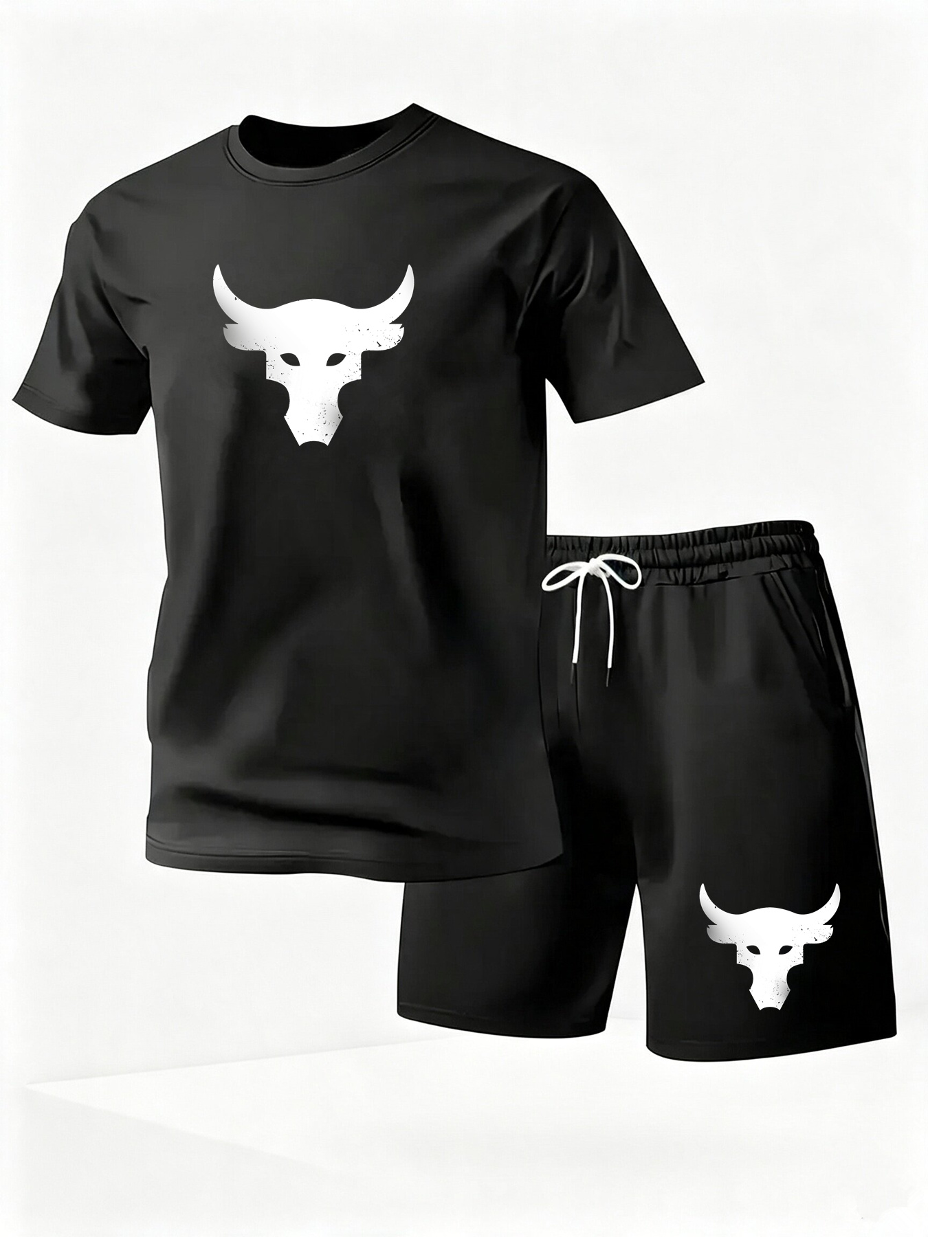 夏用メンズ速乾カジュアル半袖Tシャツ＆ショートパンツセット  - Street Fashion Clothes のレビューと価格