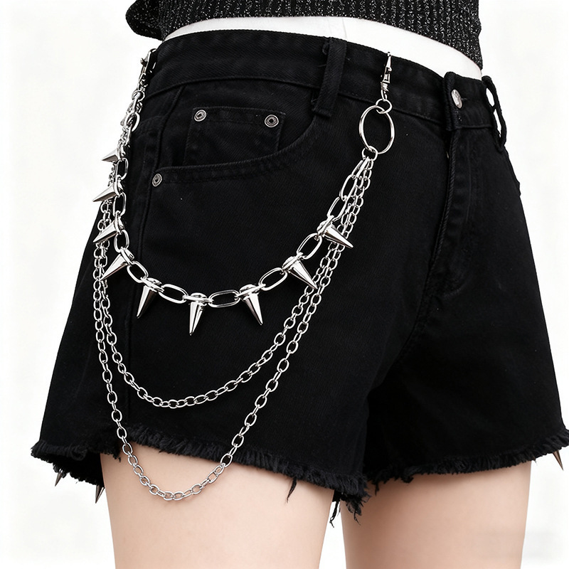 ユニセックス ヒップホップ パンクロック メタル ウエストチ - Street Fashion Necklace のレビューと価格