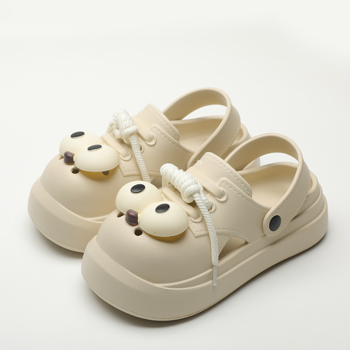 キュートなDIYビッグアイファッションクロッグ、女性用サマー - Street Fashion Female のレビューと価格