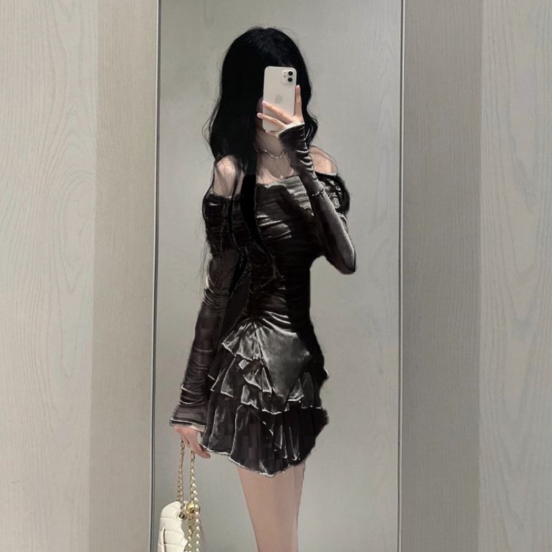 女の子のための原宿ツーピースセット、ワンショルダートップス、 - Street Fashion Harajuku のレビューと価格