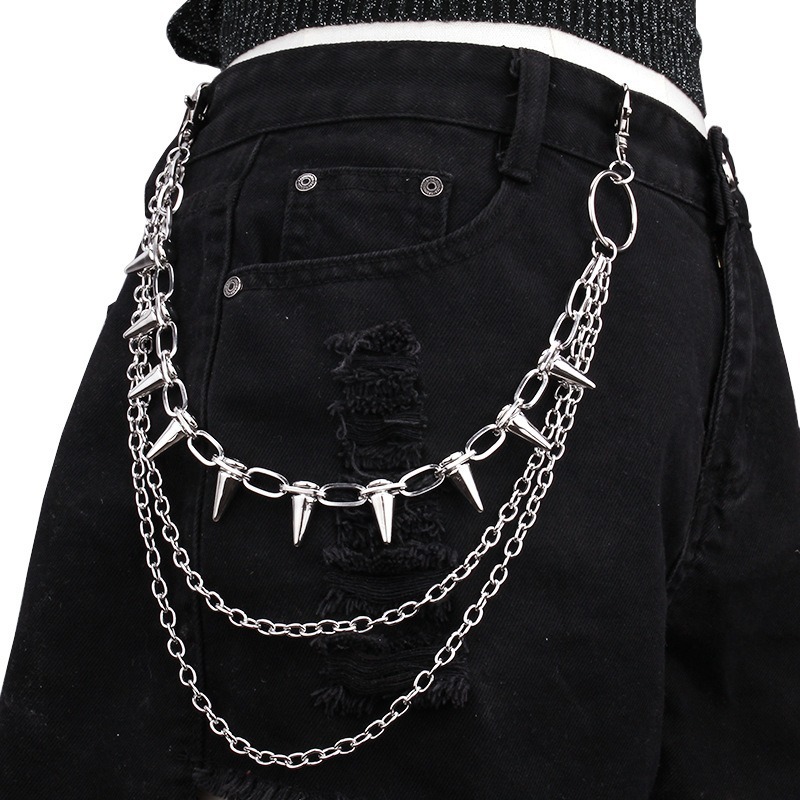 ヒップホップ パンクロック メタルパンツ ウエストチェーン  - Street Fashion Necklace のレビューと価格