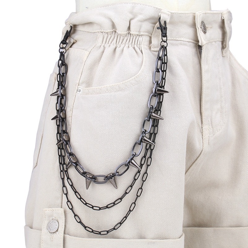 ヒップホップ パンクロック メタルパンツ ウエストチェーン  - Street Fashion Necklace のレビューと価格