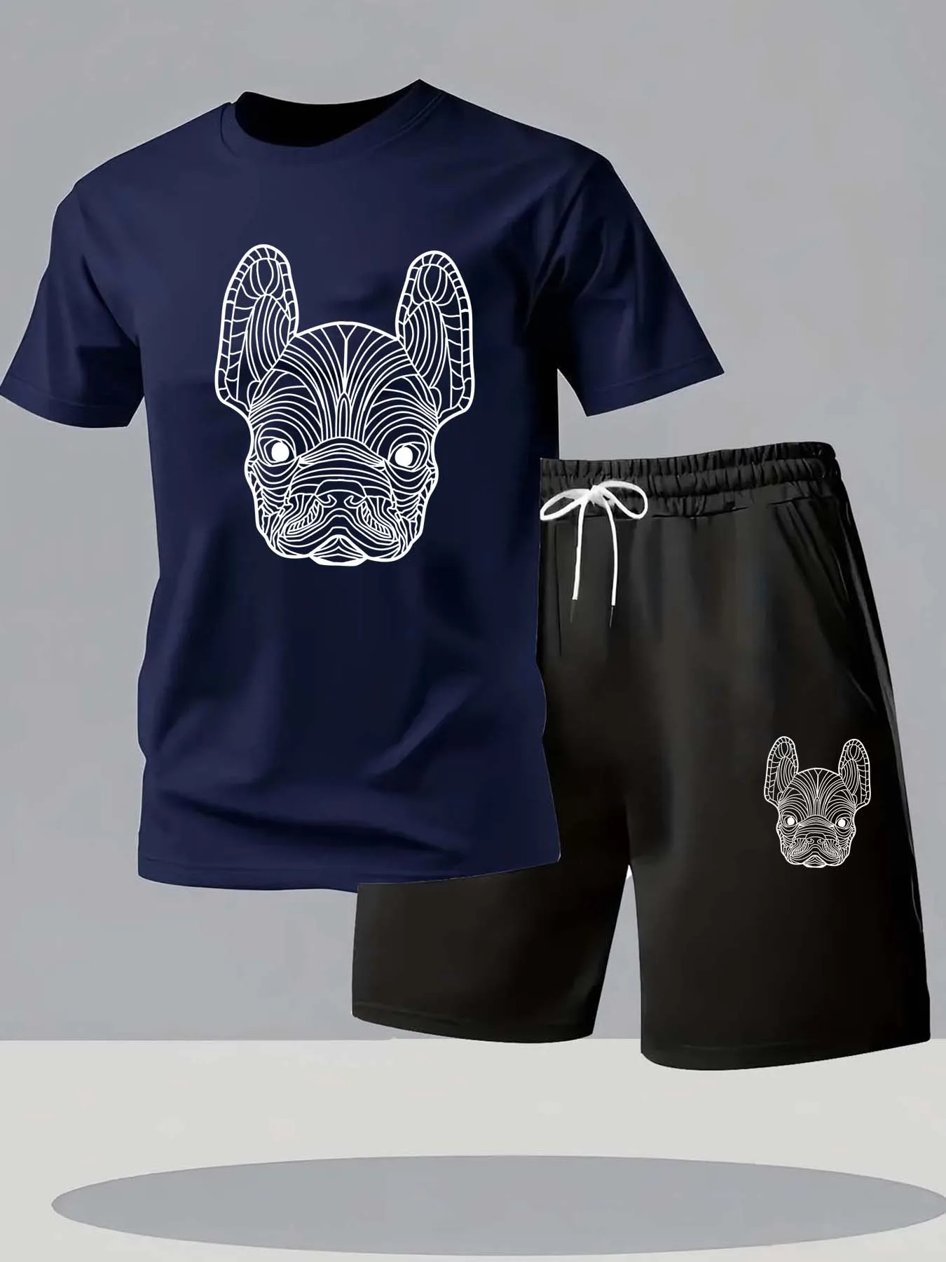 夏のメンズ速乾カジュアル半袖Tシャツとショートパンツセットシ - Street Fashion Clothes のレビューと価格