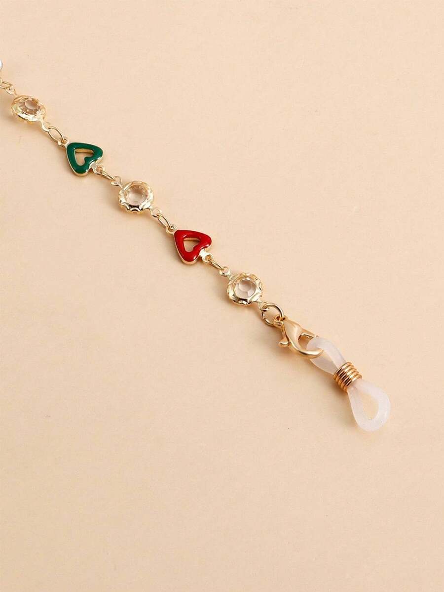 1pc 眼鏡用滑り止めロープ、手作りのドロップグレーズ付き、 - Street Fashion Necklace のレビューと価格