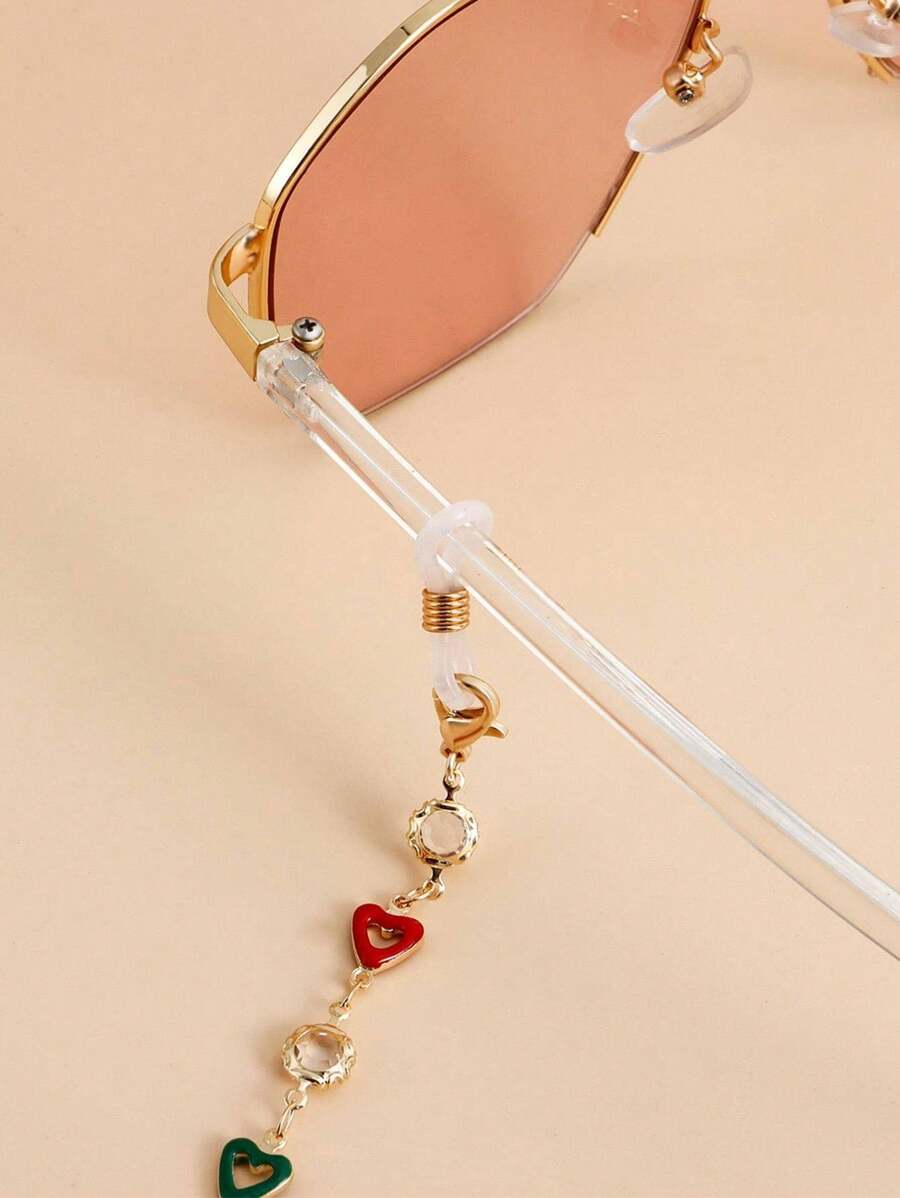1pc 眼鏡用滑り止めロープ、手作りのドロップグレーズ付き、 - Street Fashion Necklace のレビューと価格