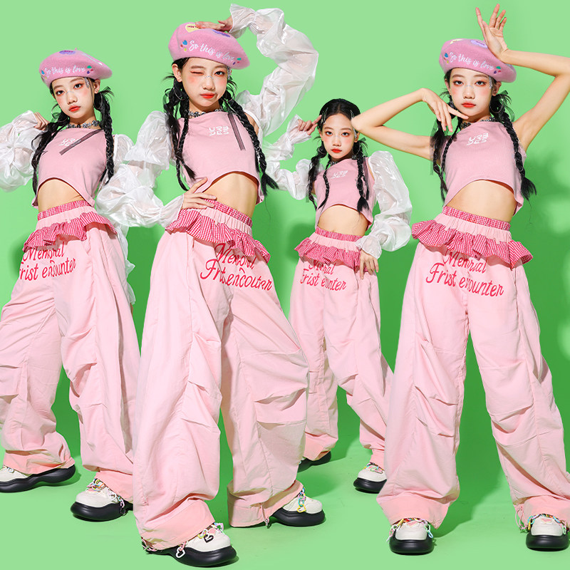 ジャズダンスの服女の子のための Kpop 衣装ヒップホップパ - Street Fashion Outfit Girl のレビューと価格