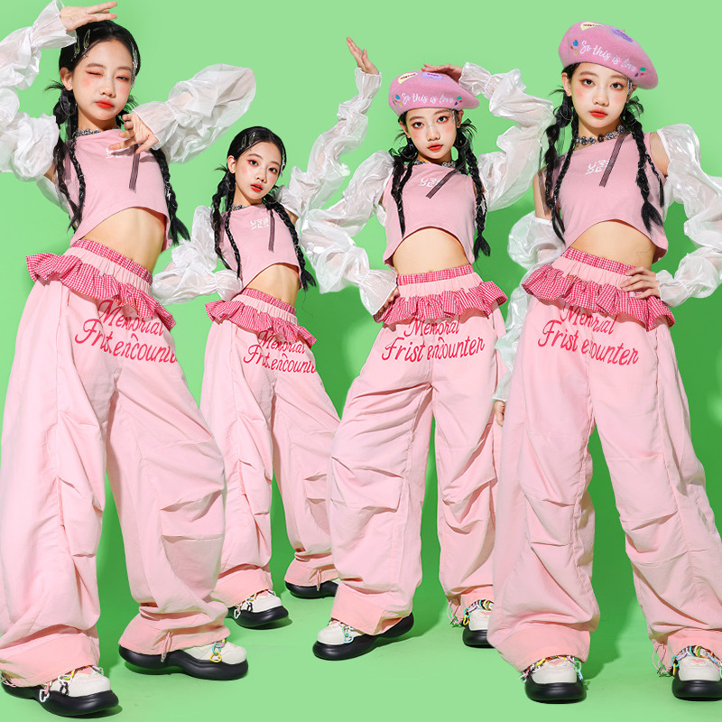 ジャズダンスの服女の子のための Kpop 衣装ヒップホップパ - Street Fashion Outfit Girl のレビューと価格